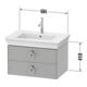 Duravit Meuble sous lavabo White Tulip 68,4x45,8 cm, 2 tiroirs, suspendu