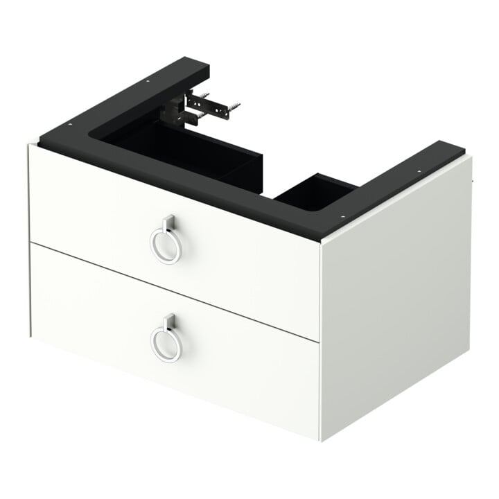Duravit Meuble sous-lavabo White Tulip 68,4x45,8 cm, blanc mat, 2 tiroirs avec poignée, suspendu