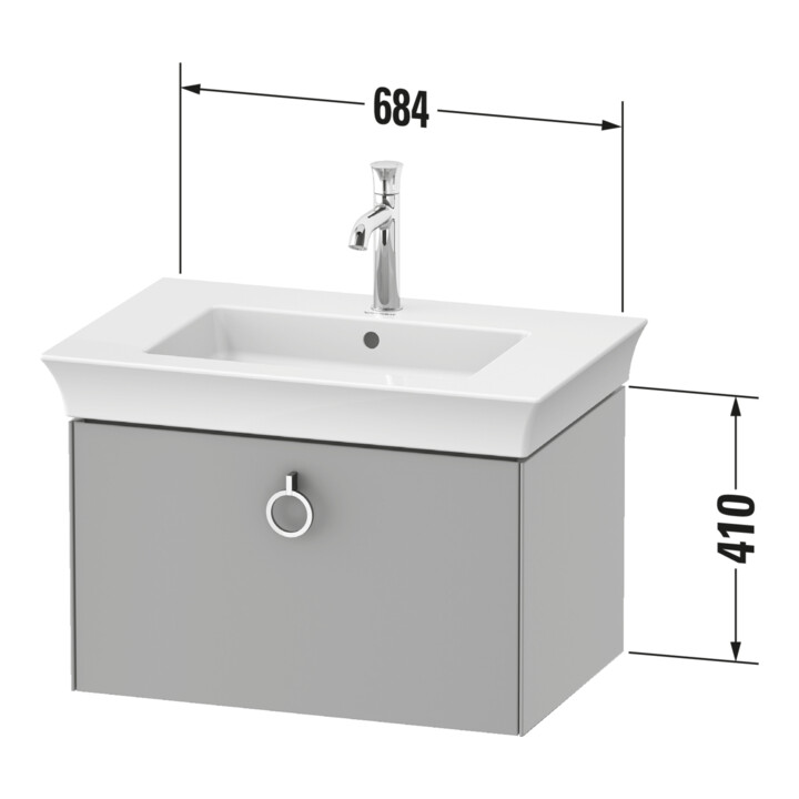 Duravit Meuble sous-lavabo White Tulip 68,4x45,8 cm, E N m/gra g, 1 AZ m G, blanc