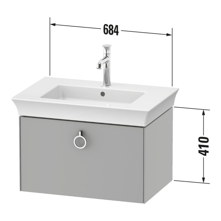 Duravit Meuble sous-lavabo White Tulip 68,4x45,8 cm, E N m/gra m, 1 AZ m G, blanc