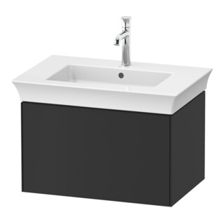 Duravit Meuble sous-lavabo White Tulip 68,4x45,8 cm, gris mat, 1 tiroir, suspendu