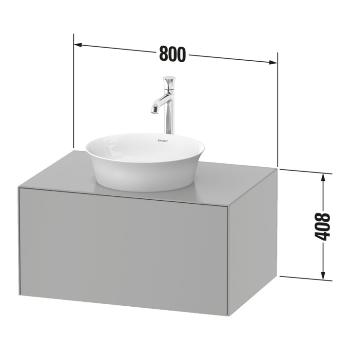 Duravit Meuble sous-lavabo White Tulip 75,1x35x41 cm, sol, graphite satinée