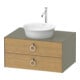 Duravit Meuble sous lavabo White Tulip 80x55 cm, 2 tiroirs, 1 porte-1