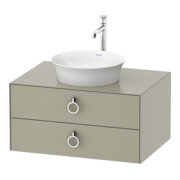 Duravit Meuble sous-lavabo White Tulip 80x55 cm, 2 tiroirs, 1 tablette-1