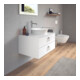 Duravit Meuble sous-lavabo White Tulip 80x55 cm, blanc, 2 tiroirs, 1 tablette