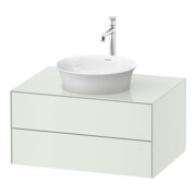 Duravit Meuble sous lavabo White Tulip 80x55 cm, blanc mat, 2 tiroirs, 1 tablette, suspendu-1