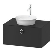 Duravit Meuble sous-lavabo White Tulip 80x55 cm, gris mat, 1 tiroir, 1 tablette-1