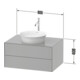 Duravit Meuble sous lavabo White Tulip 80x55 cm, US N m/gra g, 2 tiroirs, 1 plan, suspendu