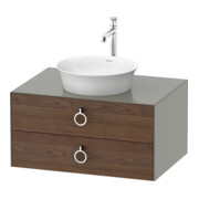 Duravit Meuble sous lavabo White Tulip 80x55cm, US N avec plan, 2 tiroirs, 1 porte