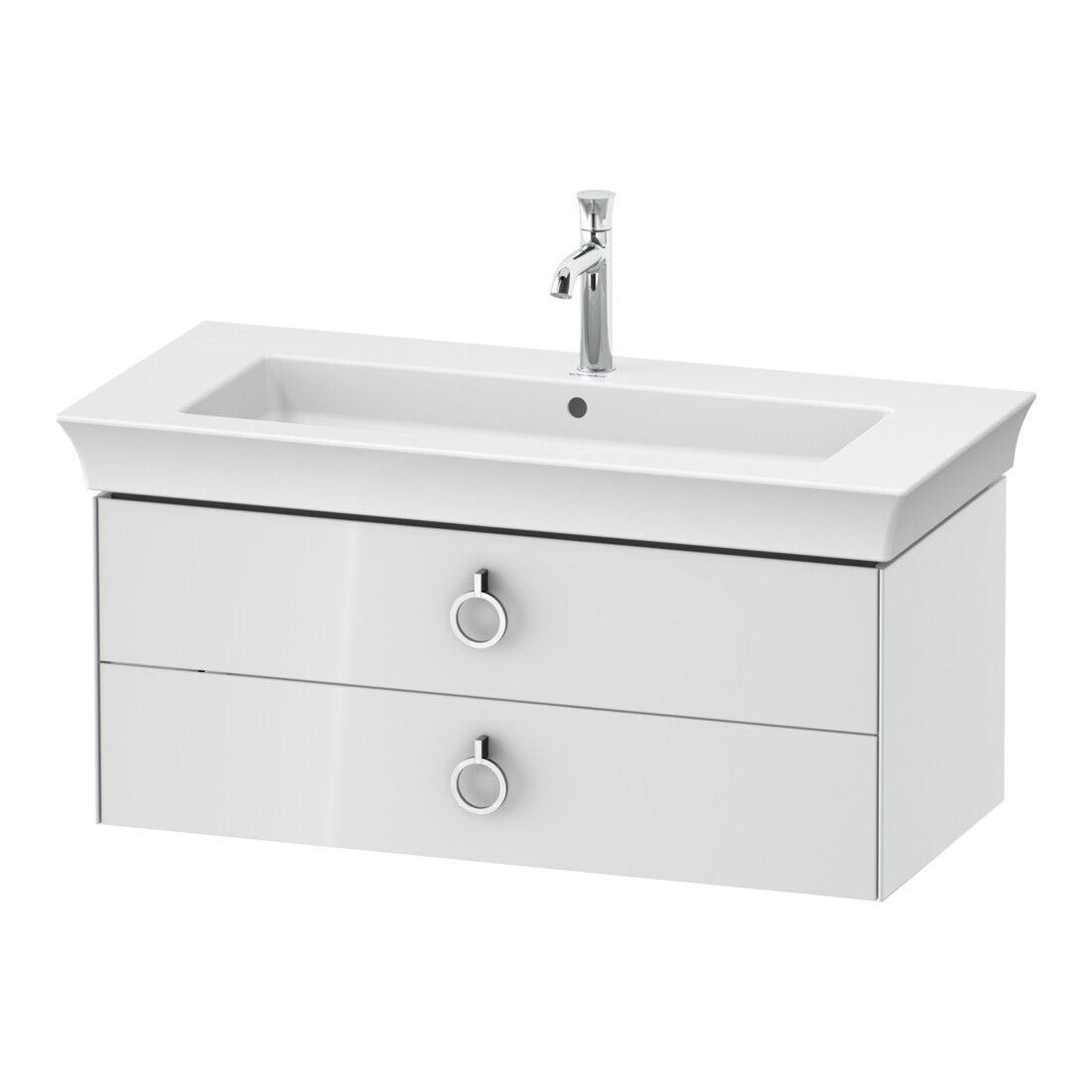 Duravit Meuble sous-lavabo White Tulip 98,4x45,8 cm, blanc, 2 tiroirs avec poignée, suspendu