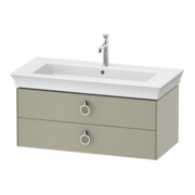 Duravit Meuble sous lavabo White Tulip 98,4x45,8 cm, T m, 2 tiroirs m. poignées, suspendu-1
