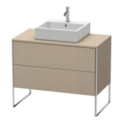 Duravit Meuble sous lavabo XSquare 100x54,8 cm, blanc, 2 tiroirs, pose debout-1