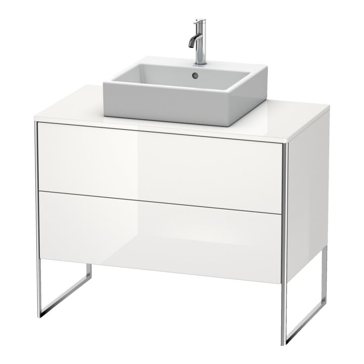 Duravit Meuble sous lavabo XSquare 100x54,8 cm, blanc, 2 tiroirs, pose debout