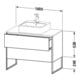 Duravit Meuble sous lavabo XSquare 100x54,8 cm, blanc, 2 tiroirs, pose debout