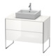 Duravit Meuble sous lavabo XSquare 100x54,8 cm, blanc brillant, 2 tiroirs, debout-1