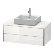 Duravit Meuble sous-lavabo XSquare 100x54,8 cm, blanc brillant, 2 tiroirs, suspendu