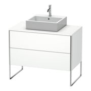 Duravit Meuble sous lavabo XSquare 100x54,8 cm, blanc mat, 2 tiroirs, debout