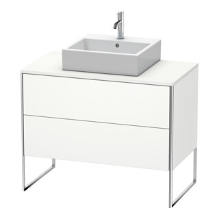 Duravit Meuble sous-lavabo XSquare 100x54,8 cm, blanc mat, 2 tiroirs, posé