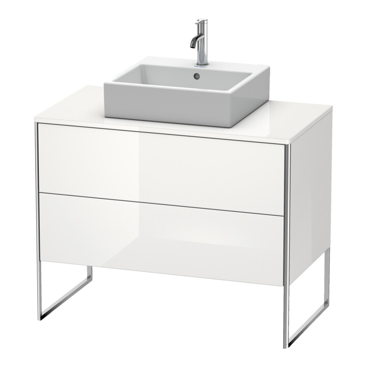 Duravit Meuble sous-lavabo XSquare 100x54,8 cm, blanc mat, 2 tiroirs, posé