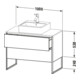 Duravit Meuble sous-lavabo XSquare 100x54,8 cm, blanc mat, 2 tiroirs, posé