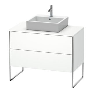 Duravit Meuble sous lavabo XSquare 100x54,8 cm, blanc mat, 2 tiroirs, suspendu