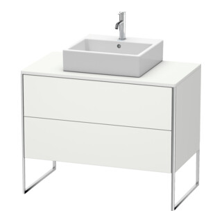 Duravit Meuble sous lavabo XSquare 100x54,8 cm, blanc mat, 2 tiroirs, vertical