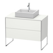 Duravit Meuble sous lavabo XSquare 100x54,8 cm, blanc mat, 2 tiroirs, vertical
