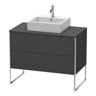Duravit Meuble sous-lavabo XSquare 100x54,8 cm, gris, f K, 2 tiroirs, debout