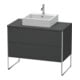 Duravit Meuble sous-lavabo XSquare 100x54,8 cm, gris, f K, 2 tiroirs, debout-1