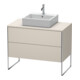 Duravit Meuble sous-lavabo XSquare 100x54,8 cm, Taupe, 2 tiroirs, suspendu-1