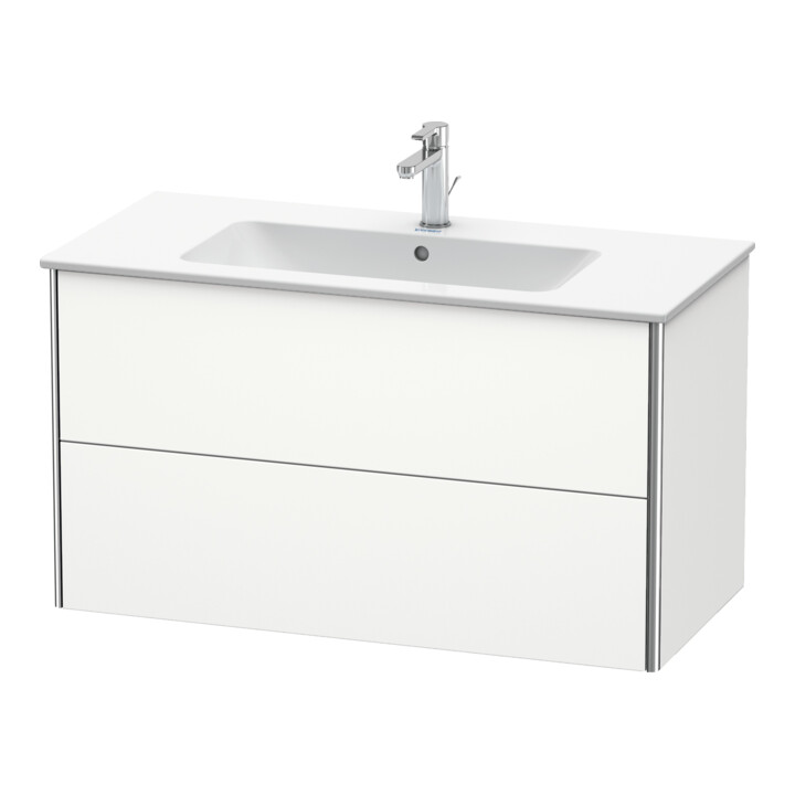 Duravit Meuble sous-lavabo XSquare 101x47,8 cm, blanc mat, 2 tiroirs, suspendu