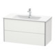 Duravit Meuble sous-lavabo XSquare 101x47,8 cm, blanc mat, 2 tiroirs, suspendu