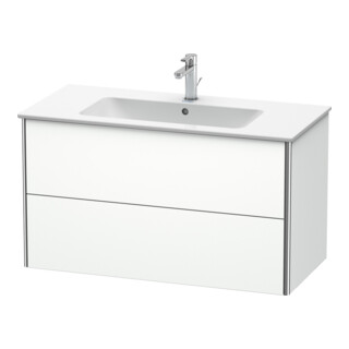 Duravit Meuble sous-lavabo XSquare 101x47,8 cm, blanc mat, 2 tiroirs, suspendu