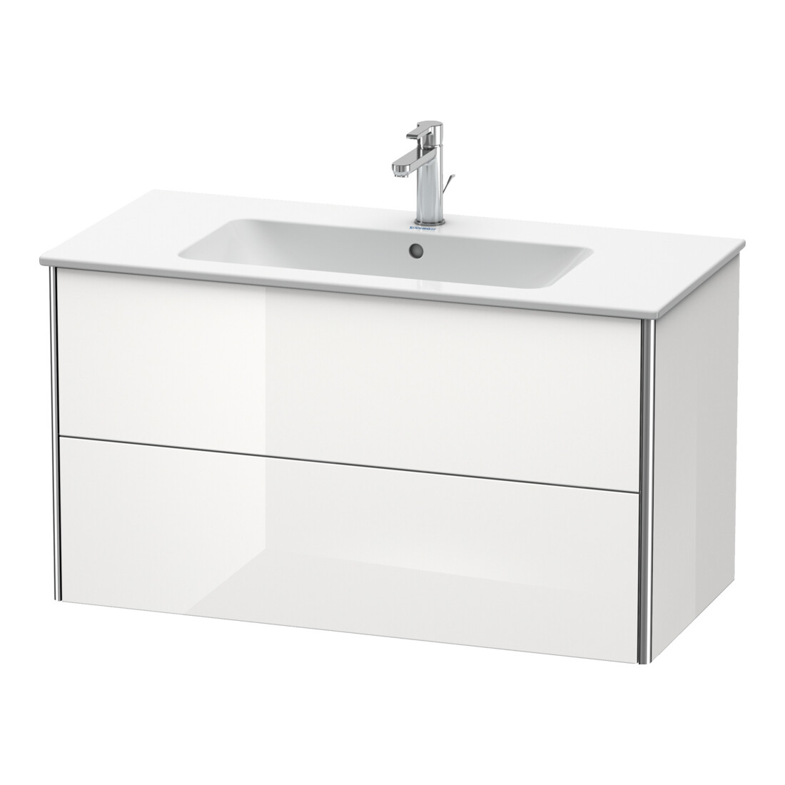Duravit Meuble sous-lavabo XSquare 101x47,8 cm, blanc œuf, 2 tiroirs, suspendu