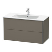 Duravit Meuble sous-lavabo XSquare 101x47,8 cm, gris satiné, 2 tiroirs, suspendu-5