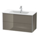 Duravit Meuble sous-lavabo XSquare 101x47,8 cm, laqué brillant, 2 tiroirs, suspendu-5