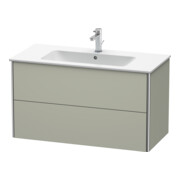 Duravit Meuble sous lavabo XSquare 101x47,8 cm, Tau mat, 2 tiroirs, suspendu-2
