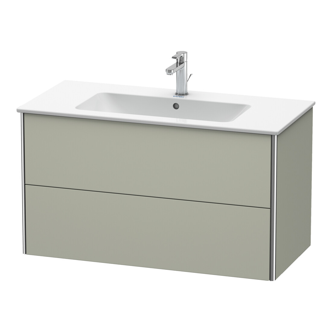 Duravit Meuble sous lavabo XSquare 101x47,8 cm, Tau mat, 2 tiroirs, suspendu