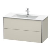 Duravit Meuble sous lavabo XSquare 101x47,8 cm, taupe, 2 tiroirs, suspendu-2