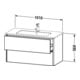 Duravit Meuble sous lavabo XSquare 101x47,8 cm, taupe, 2 tiroirs, suspendu-5