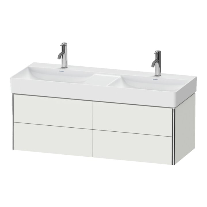 Duravit Meuble sous lavabo XSquare 118,4x46x39,7 cm, 4 tiroirs, blanc mat