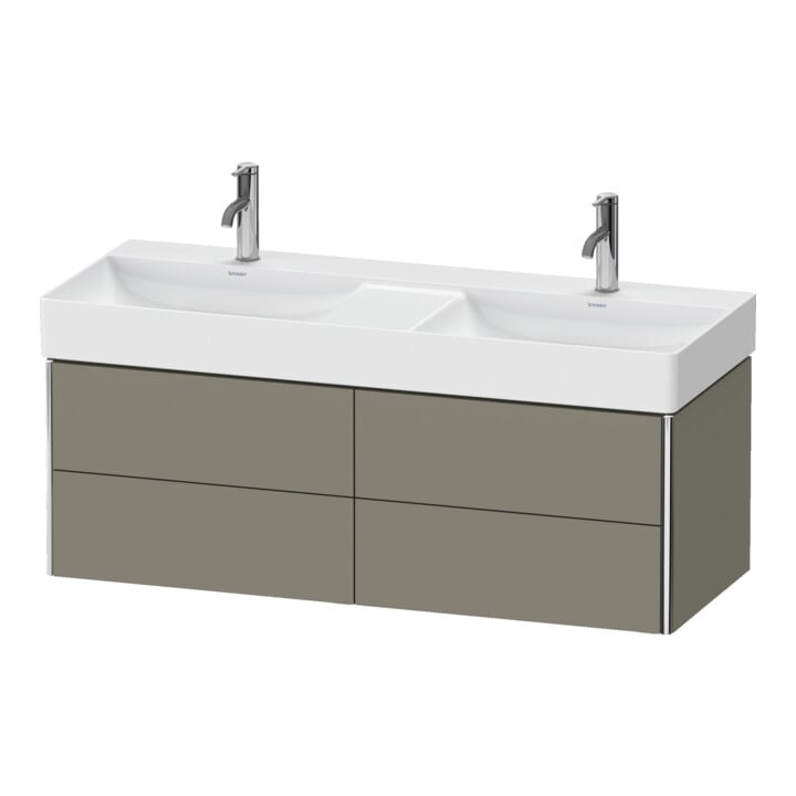 Duravit Meuble sous-lavabo XSquare 118,4x46x39,7 cm, 4 tiroirs, blanc, mat satiné