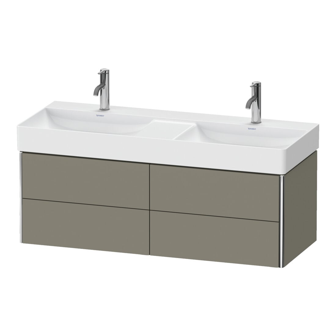 Duravit Meuble sous-lavabo XSquare 118,4x46x39,7 cm, 4 tiroirs, blanc, mat satiné