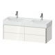 Duravit Meuble sous lavabo XSquare 118,4x46x39,7 cm, 4 tiroirs, suspendu, blanc brillant