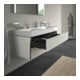 Duravit Meuble sous lavabo XSquare 118,4x46x39,7 cm, 4 tiroirs, suspendu, blanc brillant