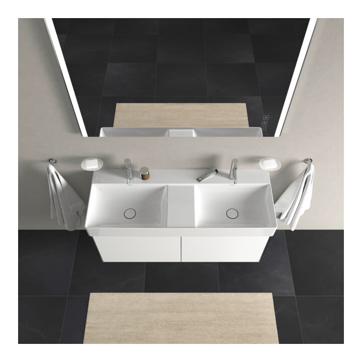Duravit Meuble sous lavabo XSquare 118,4x46x39,7 cm, 4 tiroirs, suspendu, blanc mat