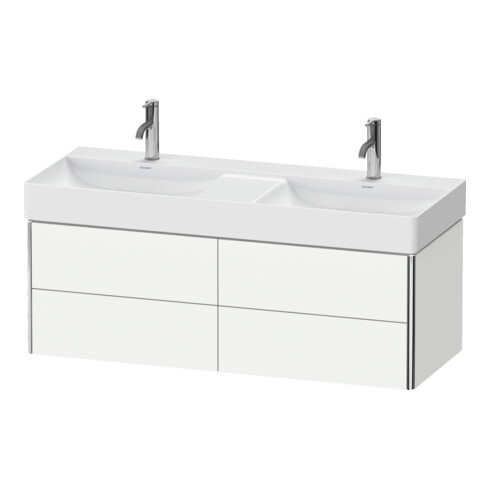 Duravit Meuble sous lavabo XSquare 118,4x46x39,7 cm, 4 tiroirs, suspendu, blanc mat