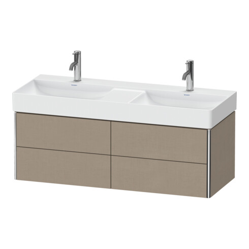 Duravit Meuble sous lavabo XSquare 118,4x46x39,7 cm, 4 tiroirs, suspendu, blanc mat