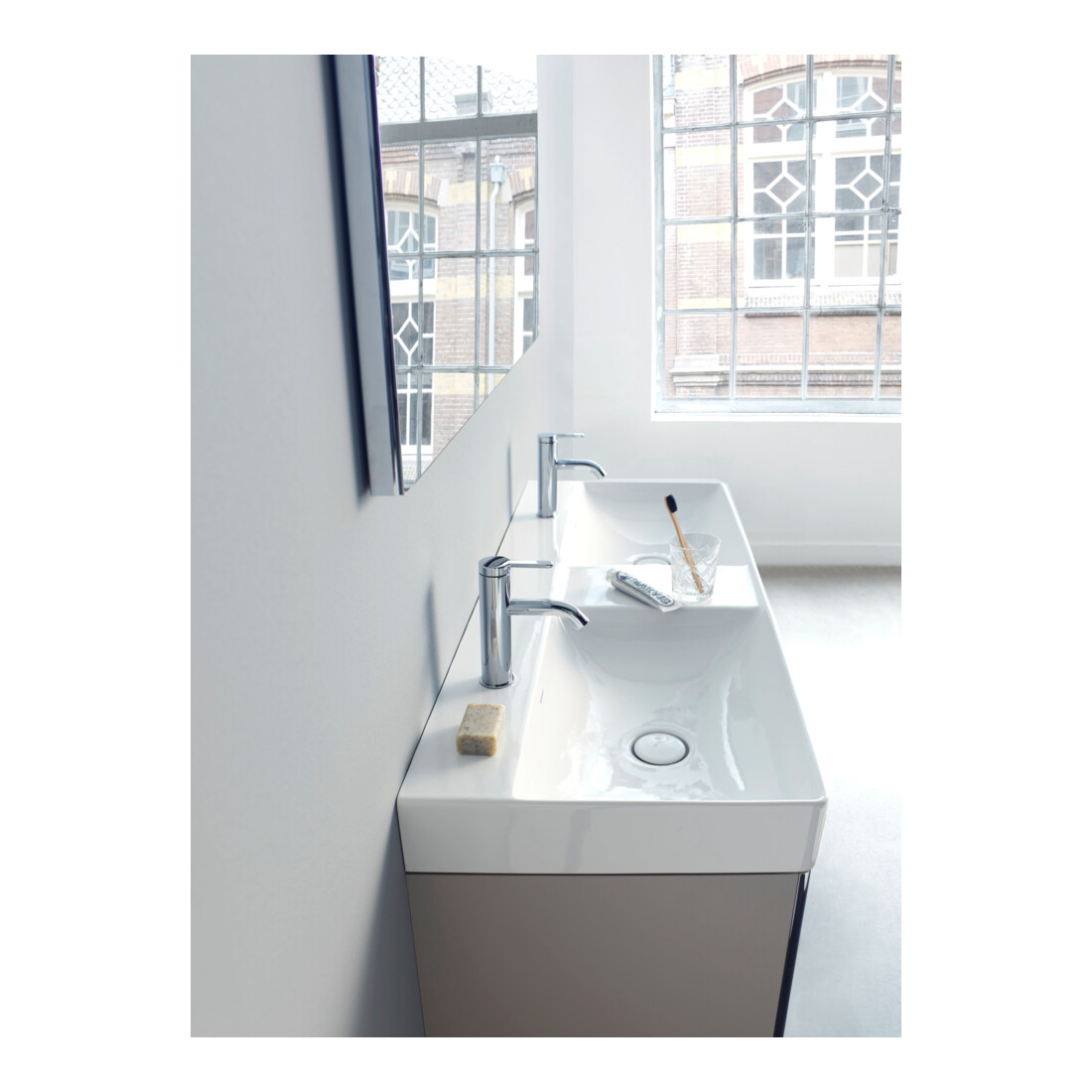 Duravit Meuble sous lavabo XSquare 118,4x46x39,7 cm, 4 tiroirs, suspendu, blanc mat