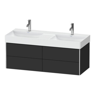 Duravit Meuble sous lavabo XSquare 118,4x46x39,7 cm, 4 tiroirs, suspendu, graphite mat